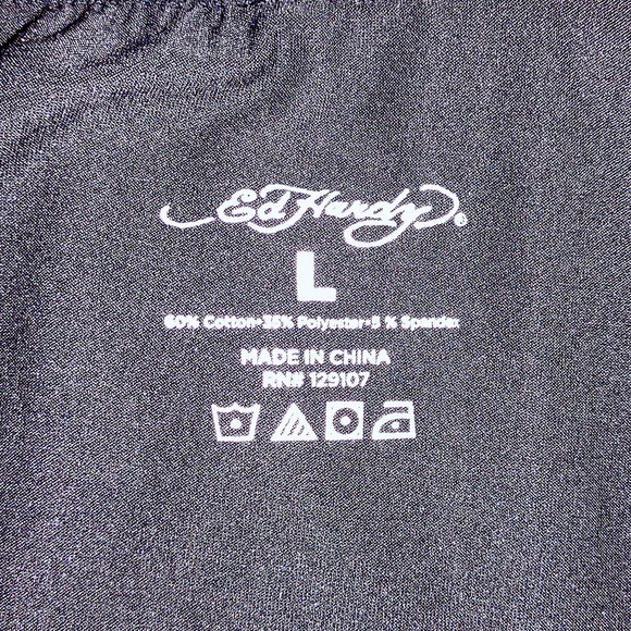 Ed Hardy Logo Black w/ Multi-Colored Skulls Cotton Blend Front Pouch Boxers NWOT - Picture 3 of 4